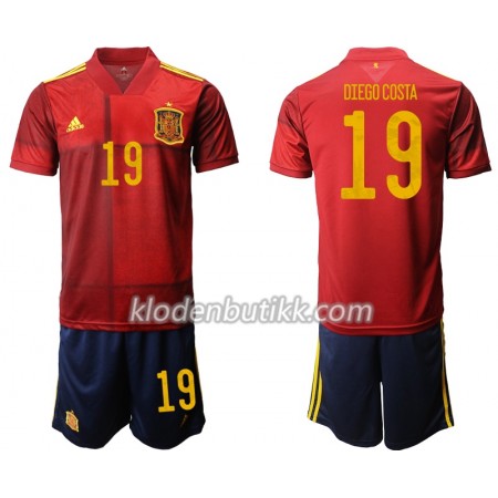 Spania Diego Costa 19 Barn Hjemmedraktsett Euro 2020 Kortermet (+ Korte bukser)